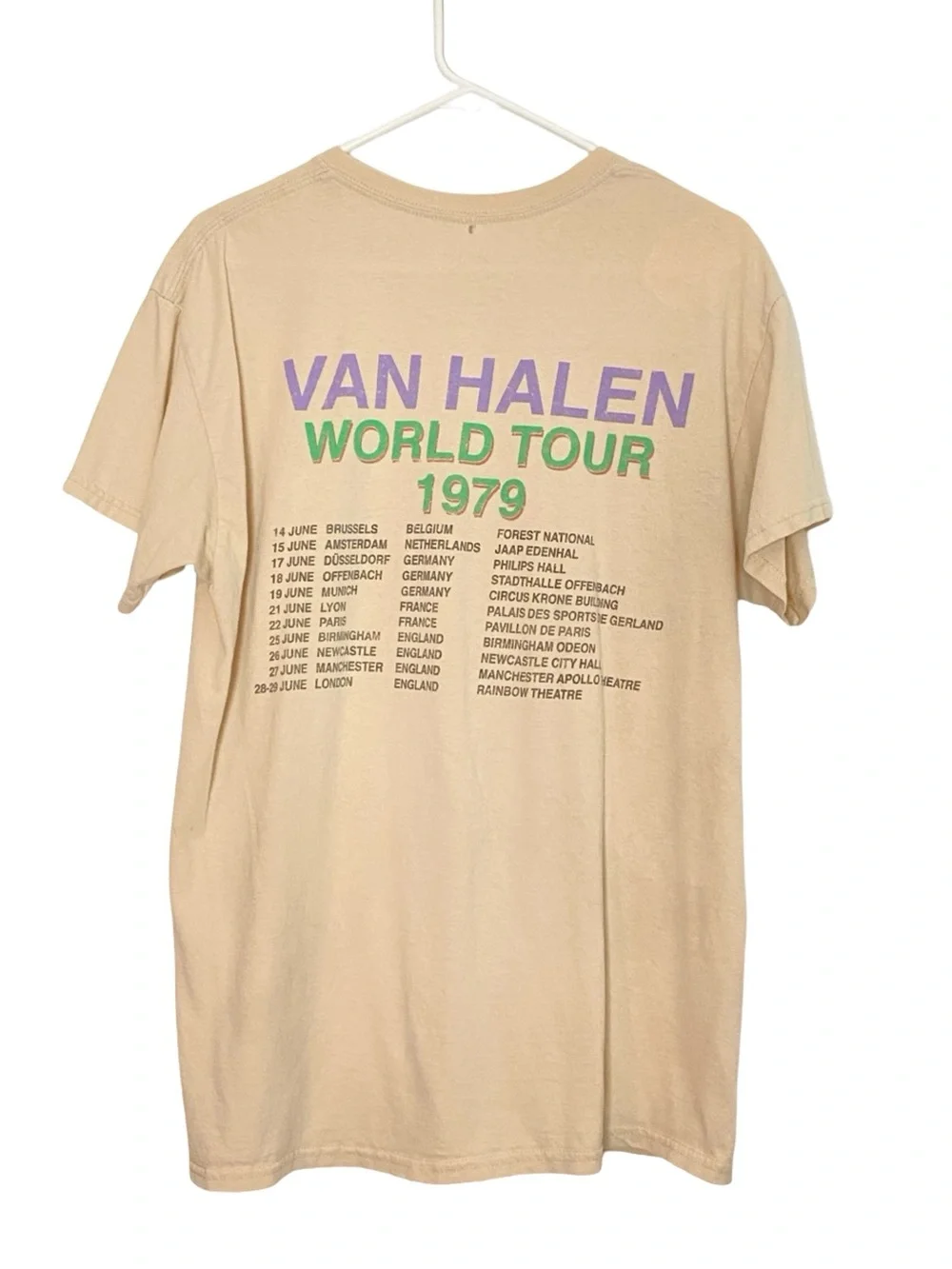 Van Halen Tee Mens Size Large Unisex Graphic Print Band Tshirt Retro